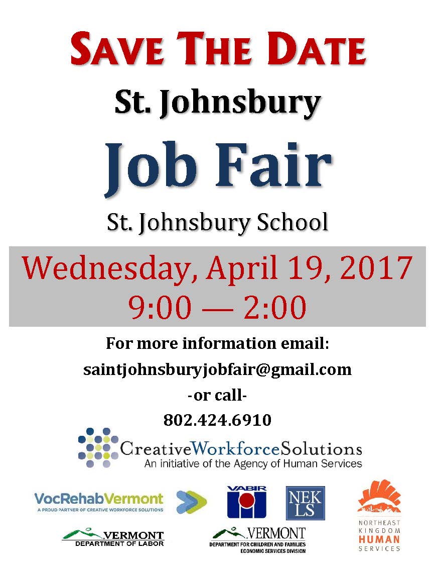 Save the Date- St Johnsbury Job Fair - The Vermont Association of ...